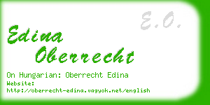 edina oberrecht business card